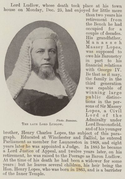El difunto Lord Ludlow de English Photographer