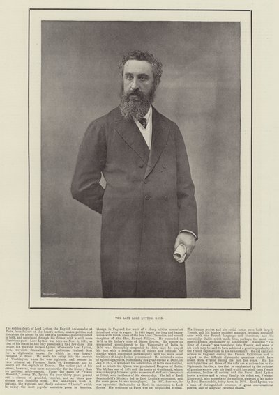 El Difunto Lord Lytton, GCB de English Photographer