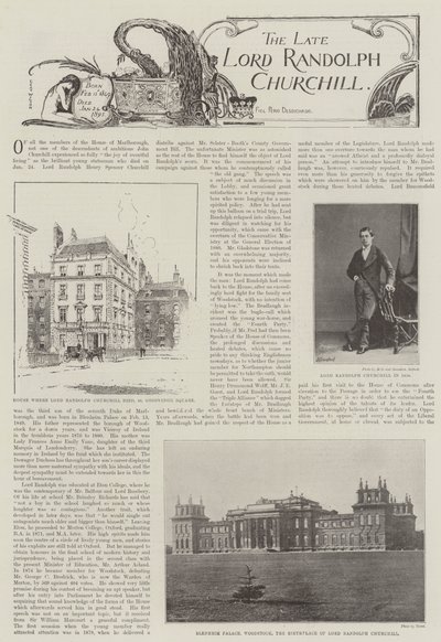 El difunto Lord Randolph Churchill de English Photographer