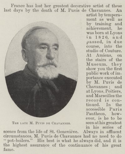 El difunto M Puvis de Chavannes de English Photographer
