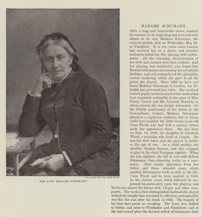 La Difunta Madame Schumann de English Photographer
