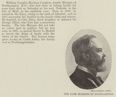 El fallecido Marqués de Northampton de English Photographer