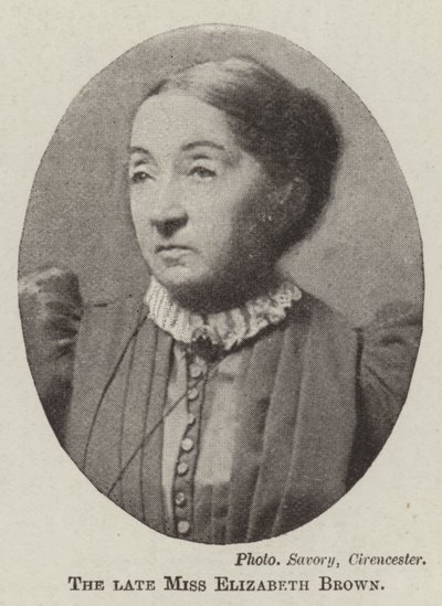 La fallecida Srta. Elizabeth Brown de English Photographer