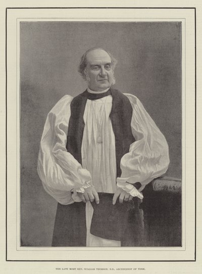 El difunto reverendísimo William Thomson, DD, arzobispo de York de English Photographer