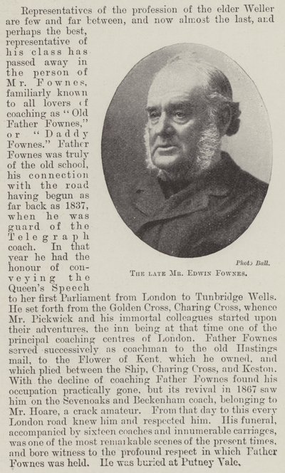 El difunto Sr. Edwin Fownes de English Photographer