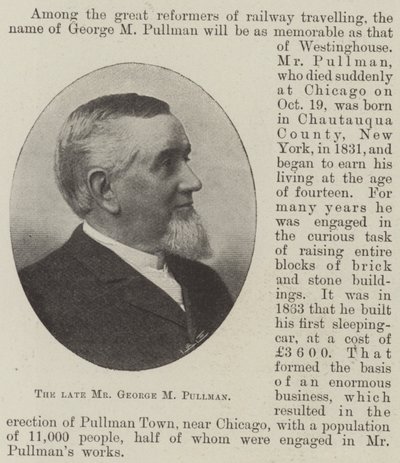El difunto Sr. George M Pullman de English Photographer