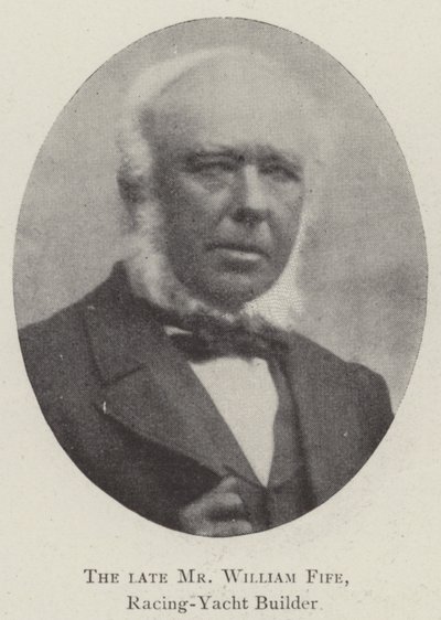 El fallecido Sr. William Fife, Constructor de Yates de Carreras de English Photographer