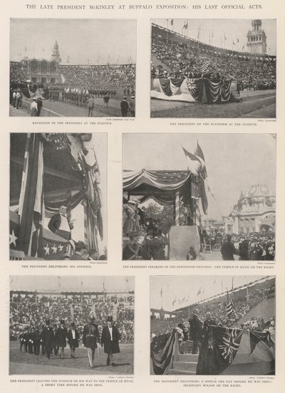 El difunto Presidente McKinley en la Exposición de Buffalo, sus últimos actos oficiales de English Photographer