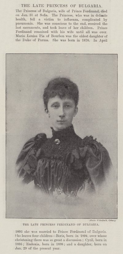 La fallecida Princesa Ferdinand de Bulgaria de English Photographer