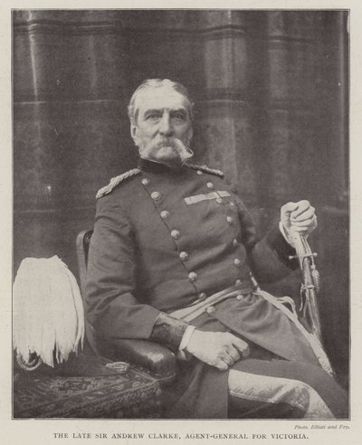 El difunto Sir Andrew Clarke, agente general para Victoria de English Photographer