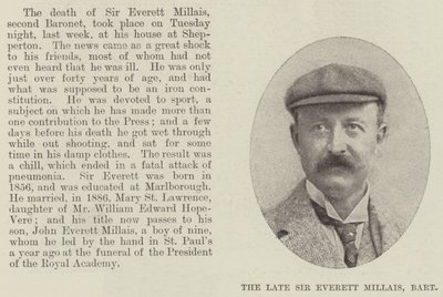 El fallecido Sir Everett Millais, Baronet de English Photographer