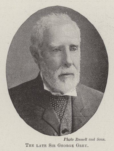 El difunto Sir George Grey de English Photographer