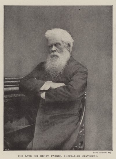 El Difunto Sir Henry Parkes, Estadista Australiano de English Photographer