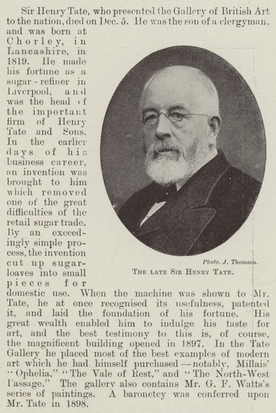 El difunto Sir Henry Tate de English Photographer
