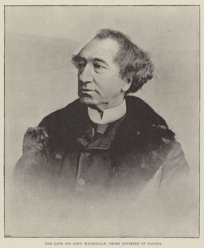 El difunto Sir John Macdonald, Primer Ministro de Canadá de English Photographer