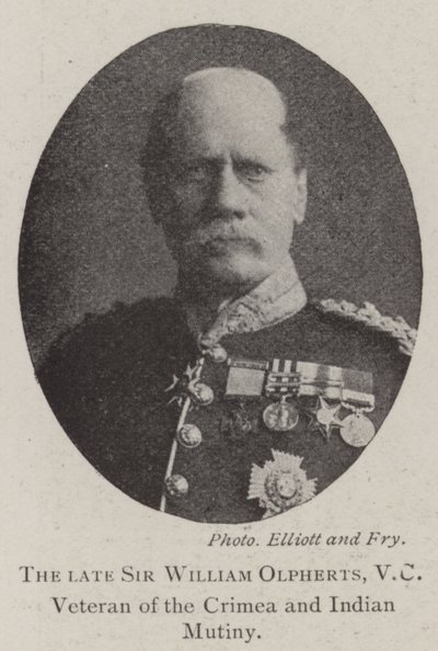 El difunto Sir William Olpherts, VC, veterano de Crimea y la rebelión india de English Photographer