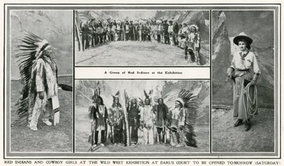 La inauguración de la Exposición del Oeste Dorado en Earls Court: Indios Rojos y chicas vaqueras de English Photographer
