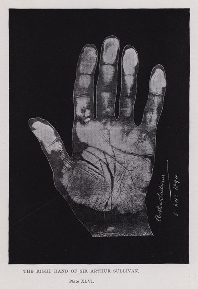 La mano derecha de Sir Arthur Sullivan de English Photographer