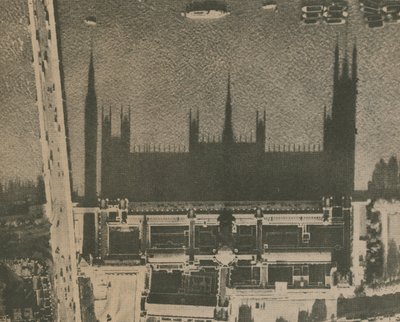 La sombra de Westminster; fotografía tomada desde arriba mirando hacia las Casas del Parlamento de English Photographer