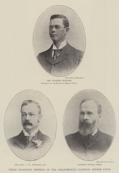 Tres Miembros Prominentes de la Unión Nacional de Reforma de Johannesburgo de English Photographer
