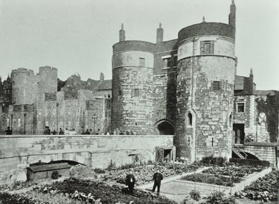 Torre de Londres, Tower Hill: las torres Beauchamp y Byward, 1895 de English Photographer