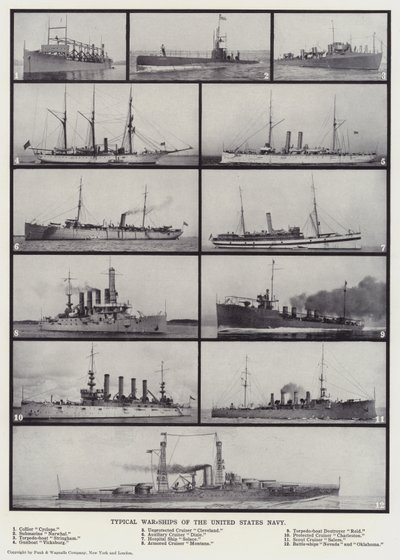 Barcos de guerra típicos de la Marina de los Estados Unidos (foto en blanco y negro) de English Photographer