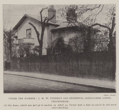 Bajo el martillo, la antigua residencia de J M W Turner, Sandycombe Lodge, Twickenham de English Photographer