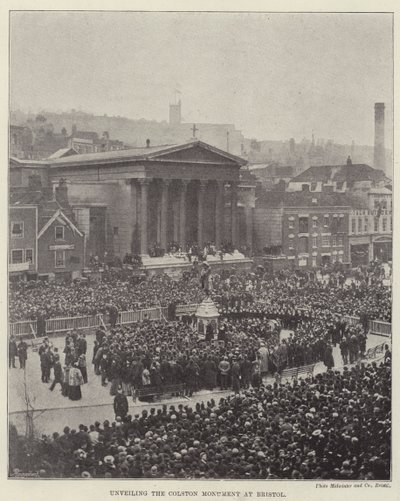 Inauguración del Monumento a Colston en Bristol de English Photographer