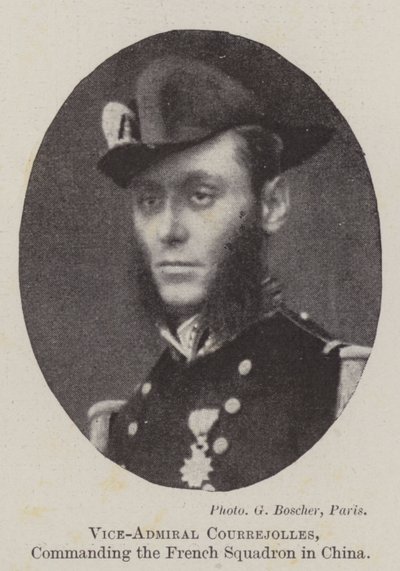 Vicealmirante Courrejolles, comandante del Escuadrón Francés en China de English Photographer