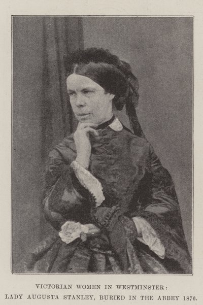 Mujeres victorianas en Westminster, Lady Augusta Stanley, enterrada en la Abadía 1876 de English Photographer
