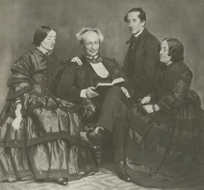 Grupo familiar victoriano, 1857 de English Photographer