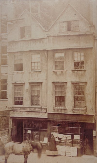 Vista de Goodwins Coffee House, Aldersgate Street, c.1880 de English Photographer