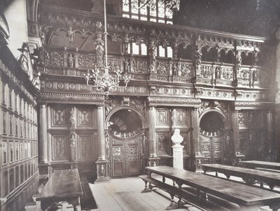 Vista del interior del Salón de Middle Temple, Londres, 1885 de English Photographer