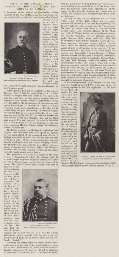 Visita de la Compañía de Artillería Antigua y Honorable de Massachusetts a Londres de English Photographer