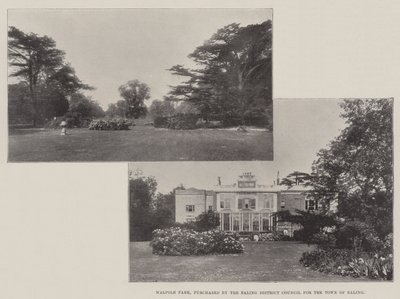 Parque Walpole, comprado por el Consejo del Distrito de Ealing para la ciudad de Ealing de English Photographer