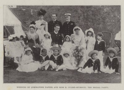 Boda del Comandante Napier y la Srta. E Culme-Seymour, el Grupo Nupcial de English Photographer