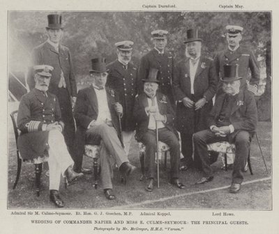 Boda del Comandante Napier y la Srta. E Culme-Seymour, los Invitados Principales de English Photographer