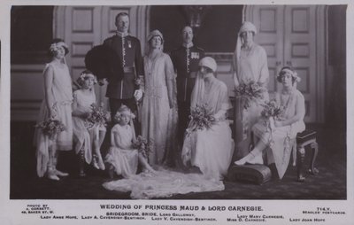 Boda de la Princesa Maud y Lord Carnegie (foto en b/n) de English Photographer
