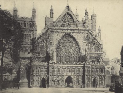 Fachada oeste de la Catedral de Exeter, Devon de English Photographer