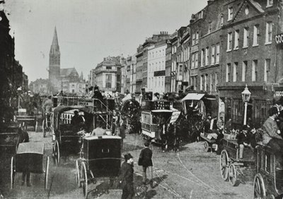 Whitechapel High Street, mirando al este, 1890 de English Photographer