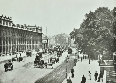 Whitehall, Westminster: vista norte, 1890 de English Photographer