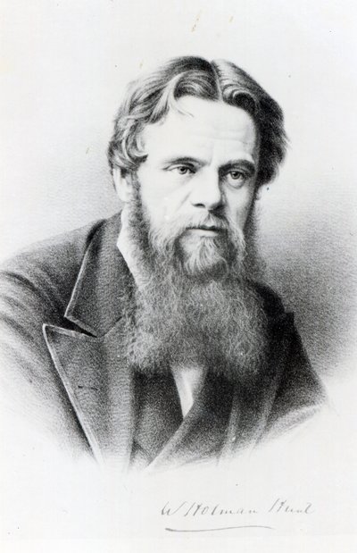 William Holman Hunt, grabado después de una fotografía, c.1865 de English Photographer