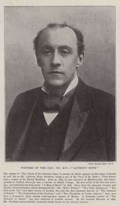 Escritores del día, Anthony Hope de English Photographer