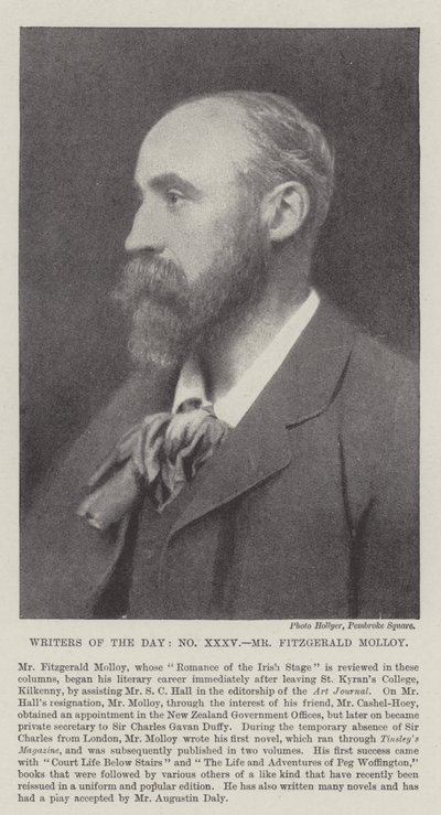 Escritores del Día, Sr. Fitzgerald Molloy de English Photographer