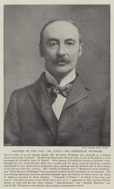 Escritores del Día, Sr. Frederick Wedmore de English Photographer