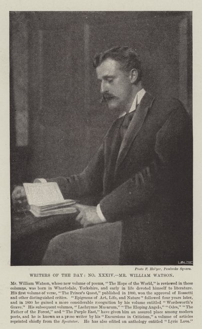 Escritores del día, Mr. William Watson de English Photographer