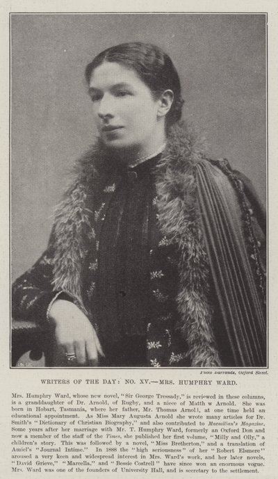 Escritores del día, Sra. Humphry Ward de English Photographer