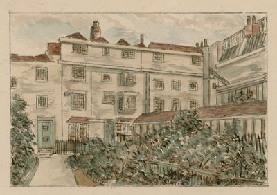 13-15 Nevills Court, Fetter Lane, Holborn, de un boceto en 1900 de English School