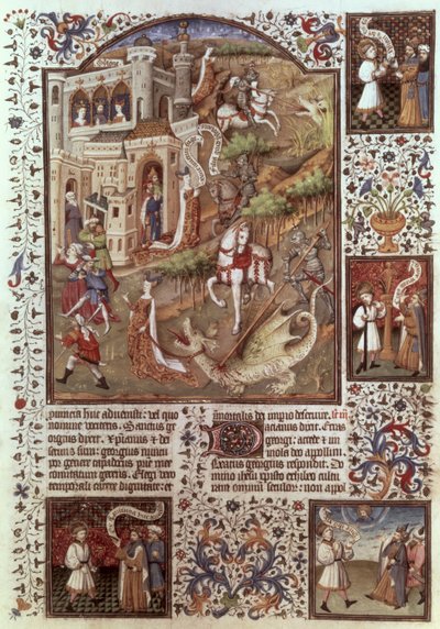 San Jorge matando dragones de English School