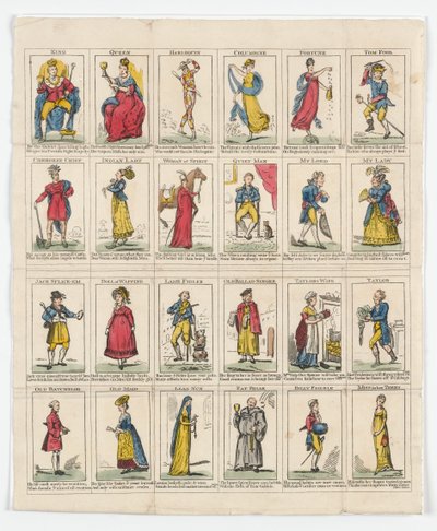 24 personajes de la duodécima noche, 1818 de English School